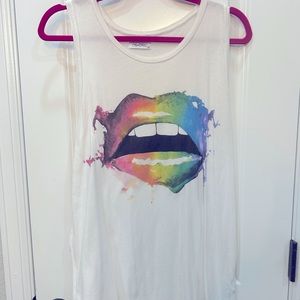 LAUREN MOSHI EDDA RAINBOW SMUDGE LIP
SLEEVELESS TOP